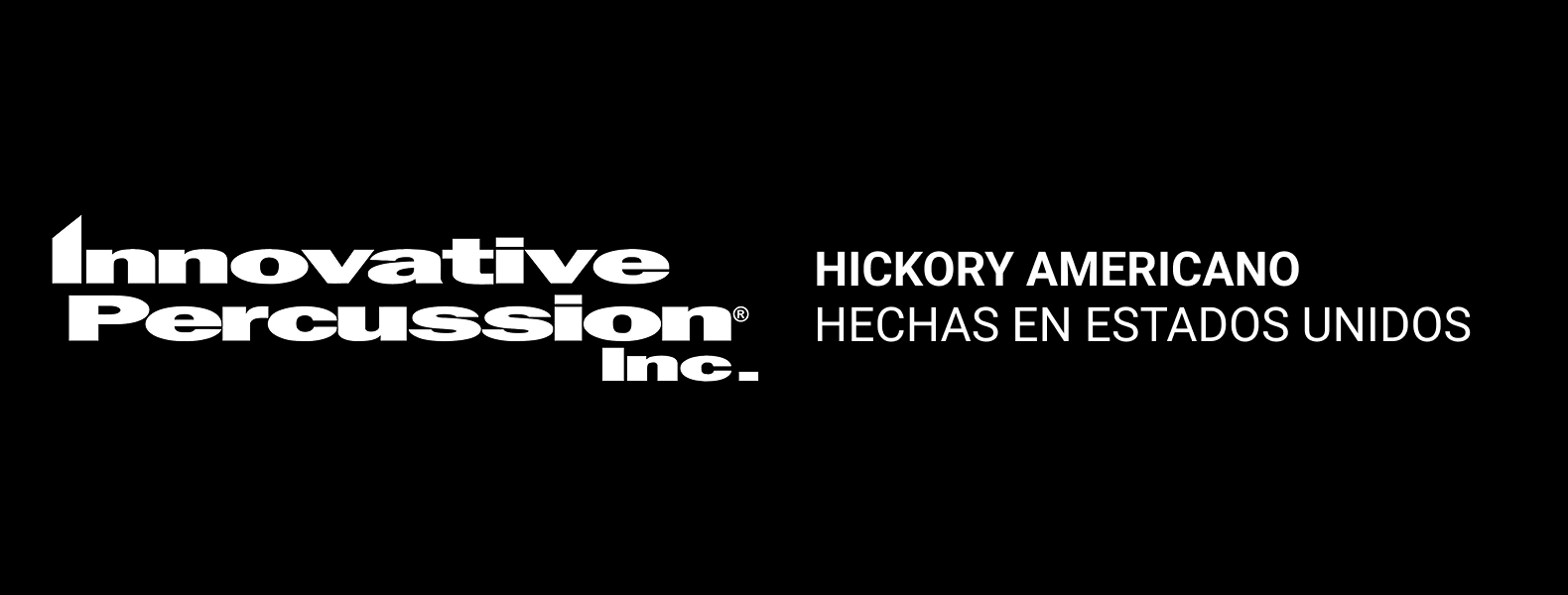 Banner baquetas Innovative Percussion - Hickory Americano - Hechas en Estados Unidos.